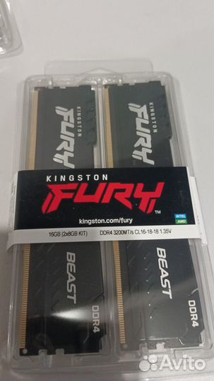 Оперативная Kingston Fury Beast 2*8Gb DDR4 3200