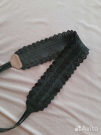 Пояс кушак тёмно-зелёный