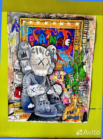 Мотивационные стрит арт картины в интерьер акрилом