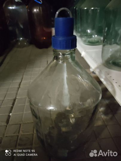Бутыль 10 и 20 литров стеклянная