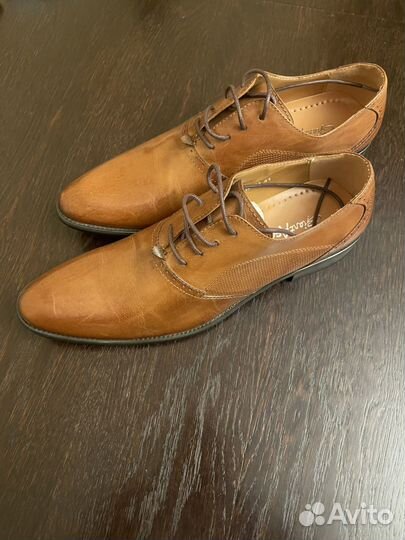Мужские кожаные туфли 41 размер
