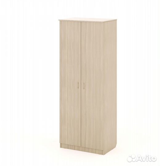 Шкаф распашной 2-х створчатый с полками (Ясень шим