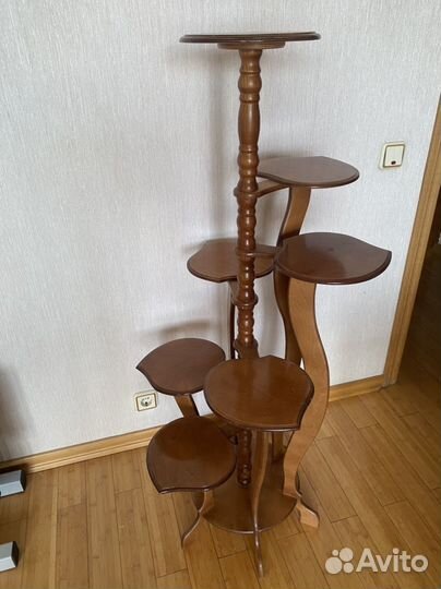 Подставка для цветов напольная деревянная