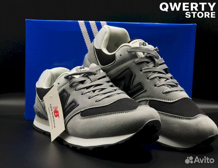 Серые мужские кроссовки от New Balance, размеры 41