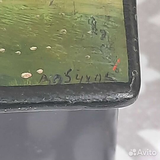 Антикварная шкатулка Федоскино.Буканова