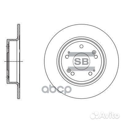 Диск тормозной SD4111 SD4111 Sangsin brake
