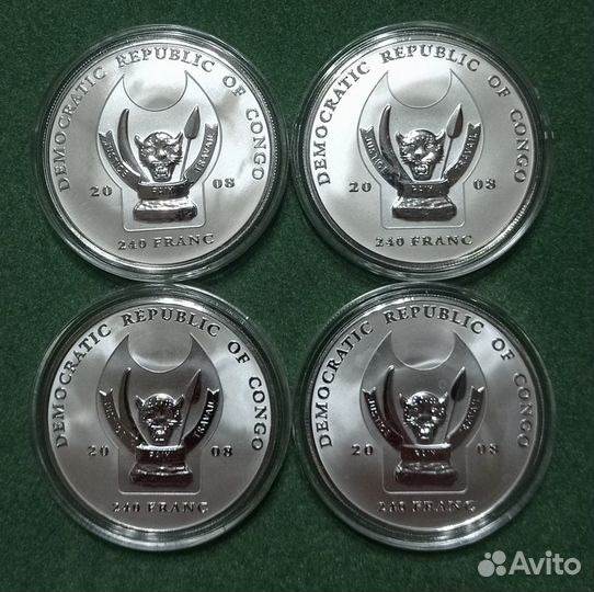 Монеты Конго Африка Серебро