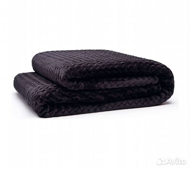 Плед GoodNight Велсофт 180х200, черный