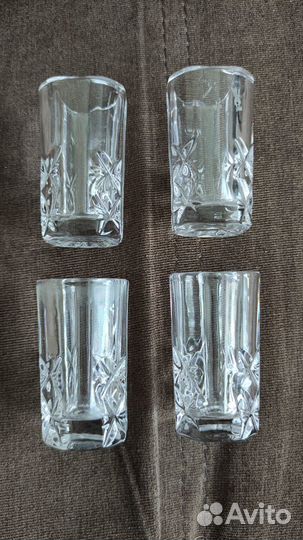 Старинные стопки - 7 шт.(разные), фужер -1 шт.ссср