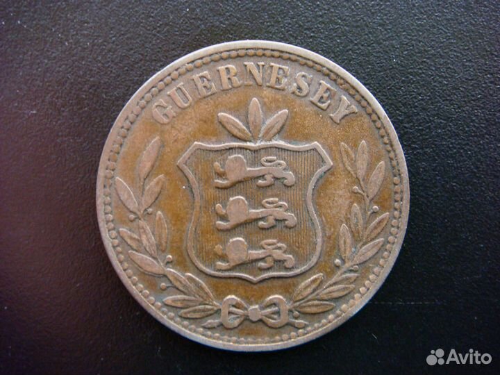 Монеты Гернси 8 дублей 1868 г