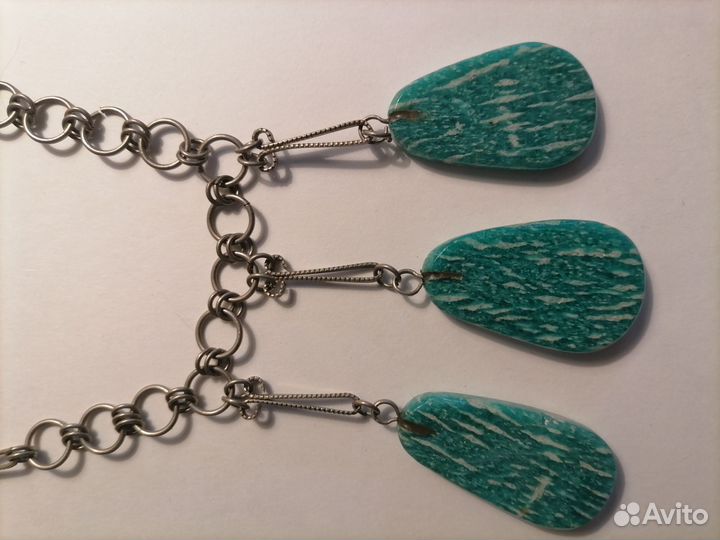 Колье с амазонитом