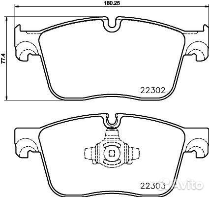 Brembo, P36031, Колодки тормозные jaguar F-pace/XF