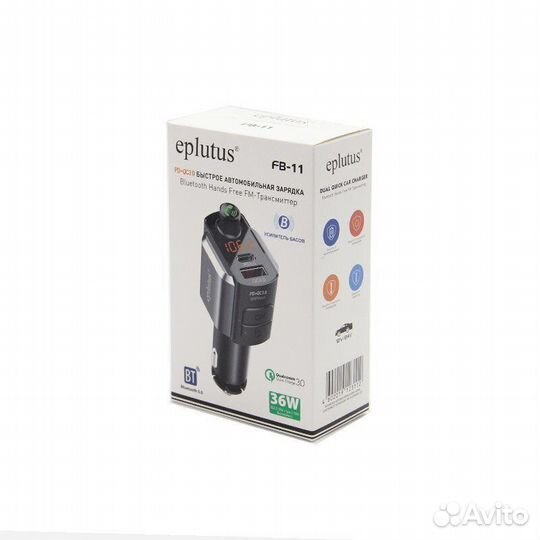 Модулятор fв-11 12/24V, 1USB, 5V3А/ 9V 2А/ 12V 1.5