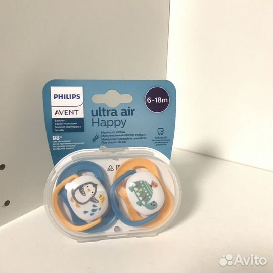 Пустышки avent ultra air 6-18мес Philips