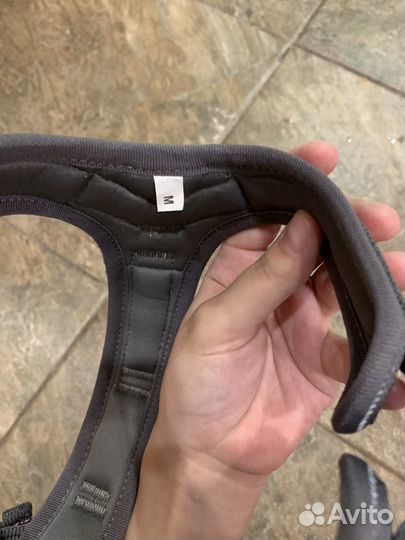 Шлейка Fusion, S-M: 45-54 см/20 мм, графит/папайя