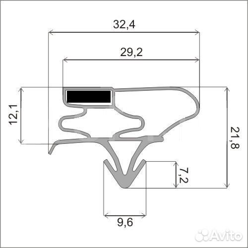 Резинка уплотнитель на дверь холодильника