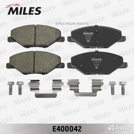 Miles E400042 Колодки тормозные передние (без датч