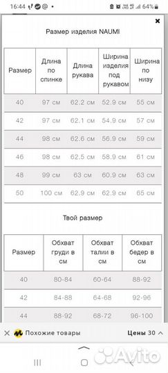 Пуховик женский Naumi 46