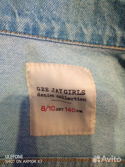 Пиджак для девочки джинсовый на пуговицах 8\10лет