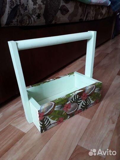 Корзина для подарков ящик деревянный