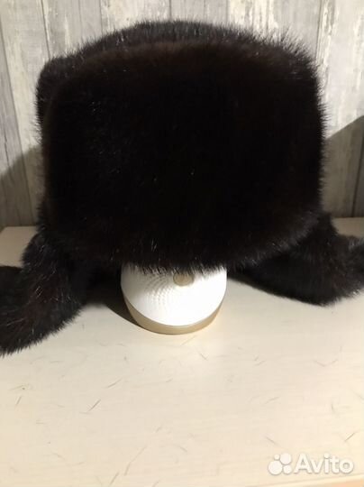 Норковая шапка мужская ушанка