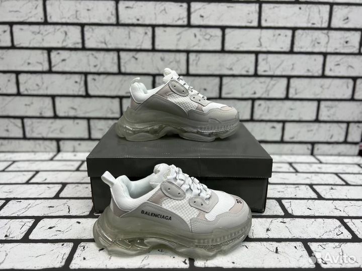 Кроссовки Balenciaga Triple-S Clear Sole White