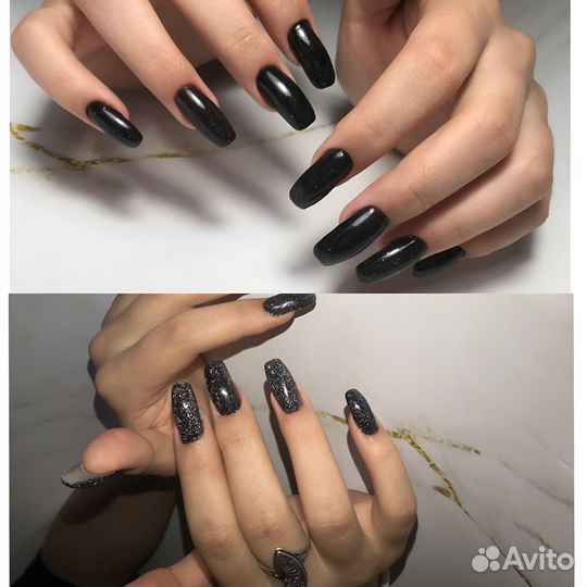 Маникюр с покрытием, наращивание ногтей