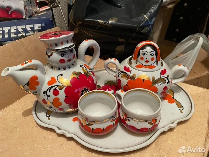 Кофейный чайный сервиз вербилки с подносом