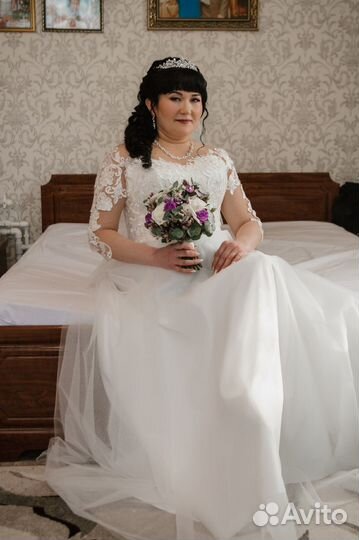 Свадебное платье бу 50-52 размер