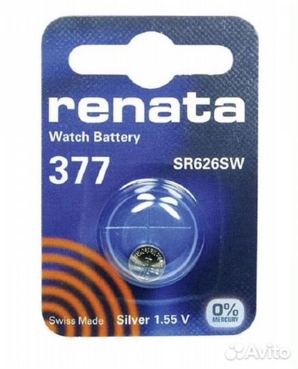 Элемент питания renata 377 (SR626SW) BL1