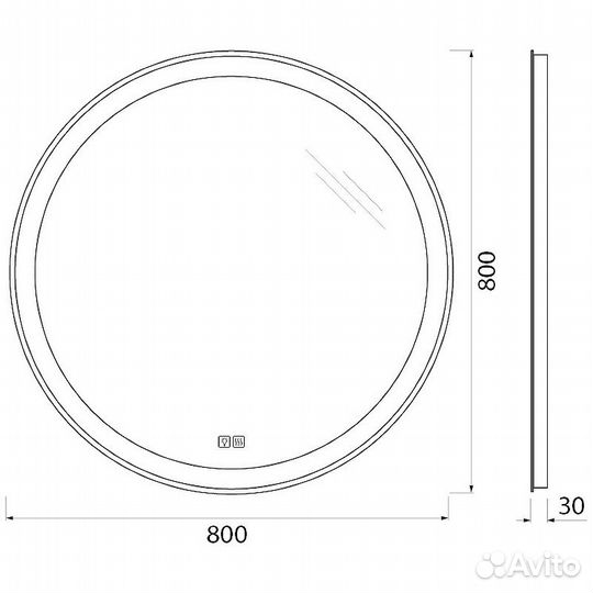 Зеркало BelBagno spc-rng-800-led-tch-warm Хром