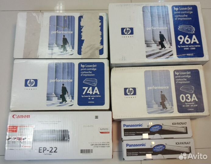Картриджи для лазерных принтеров HP Panasonic