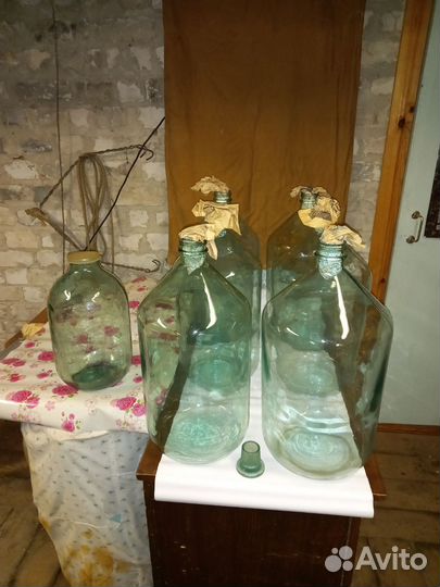 Стеклянные бутыли СССР 20л, 10л