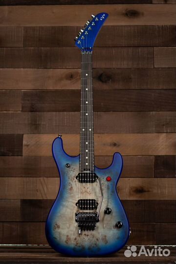 EVH 5150 Series Deluxe Poplar Burl EB Aqua Burst