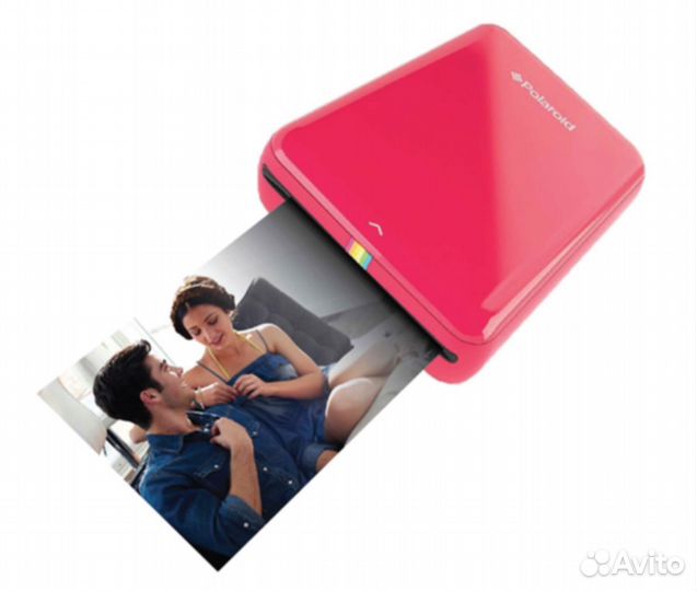 Принтер Polaroid zip с кожаным чехлом на молнии