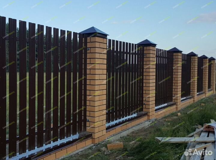 Забор под ключ из профлиста на заказ