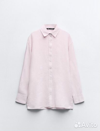 Льняная рубашка zara