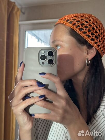 Шапка сетка кроше