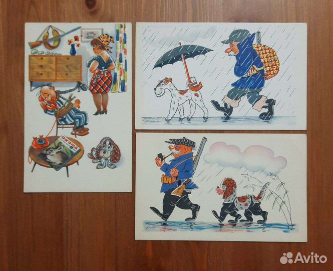Советская открытка. Сюжетная. Чистая 50е 60е