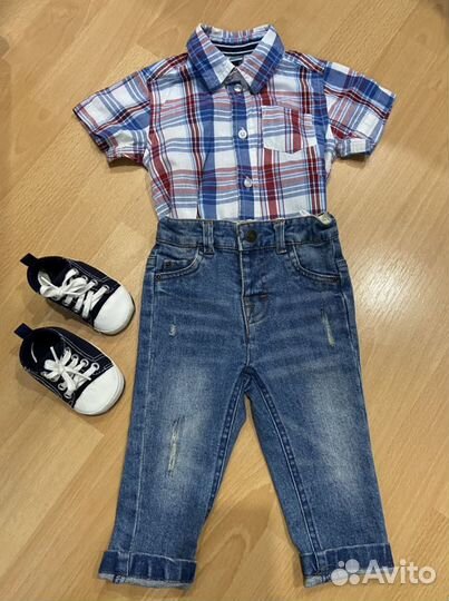 Джинсы для мальчика рубашка кеды