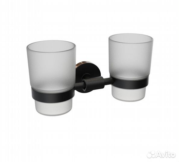 Стакан для ванной с держателем двойной стекло проз