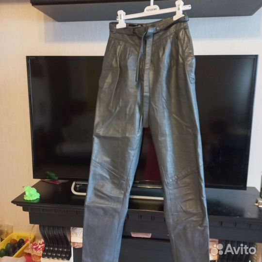 Кожаные брюки подростковые 40 размер