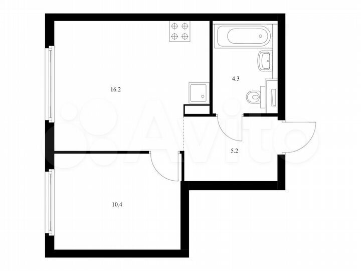 1-к. квартира, 36,1 м², 32/32 эт.