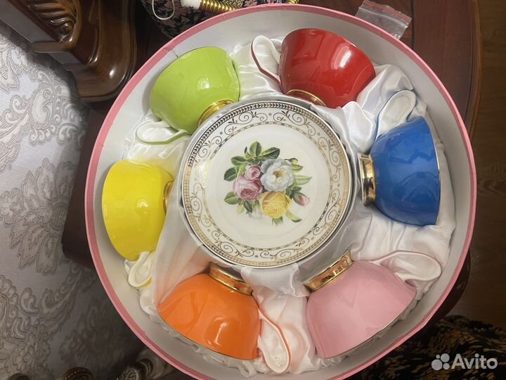 Графин со стаканами богемия