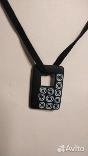 Кулон подвеска муранское стекло 4*2,8 см Италия