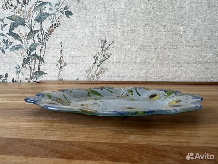 Стеклянные тарелки 20см Ромашки