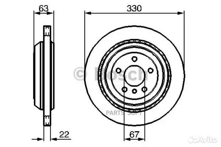 Bosch 0986479285 0 986 479 285 диск тормозной задн