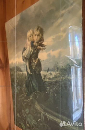 Картина репродукция на дереве СССР