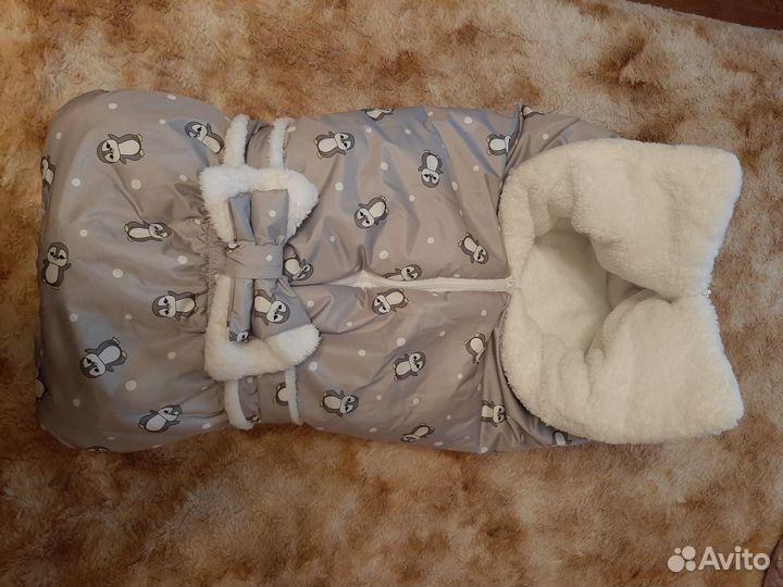 Конверт одеяло на выписку зимний