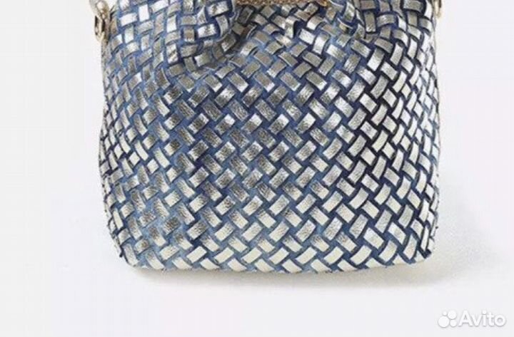 Сумка с камушками джинс